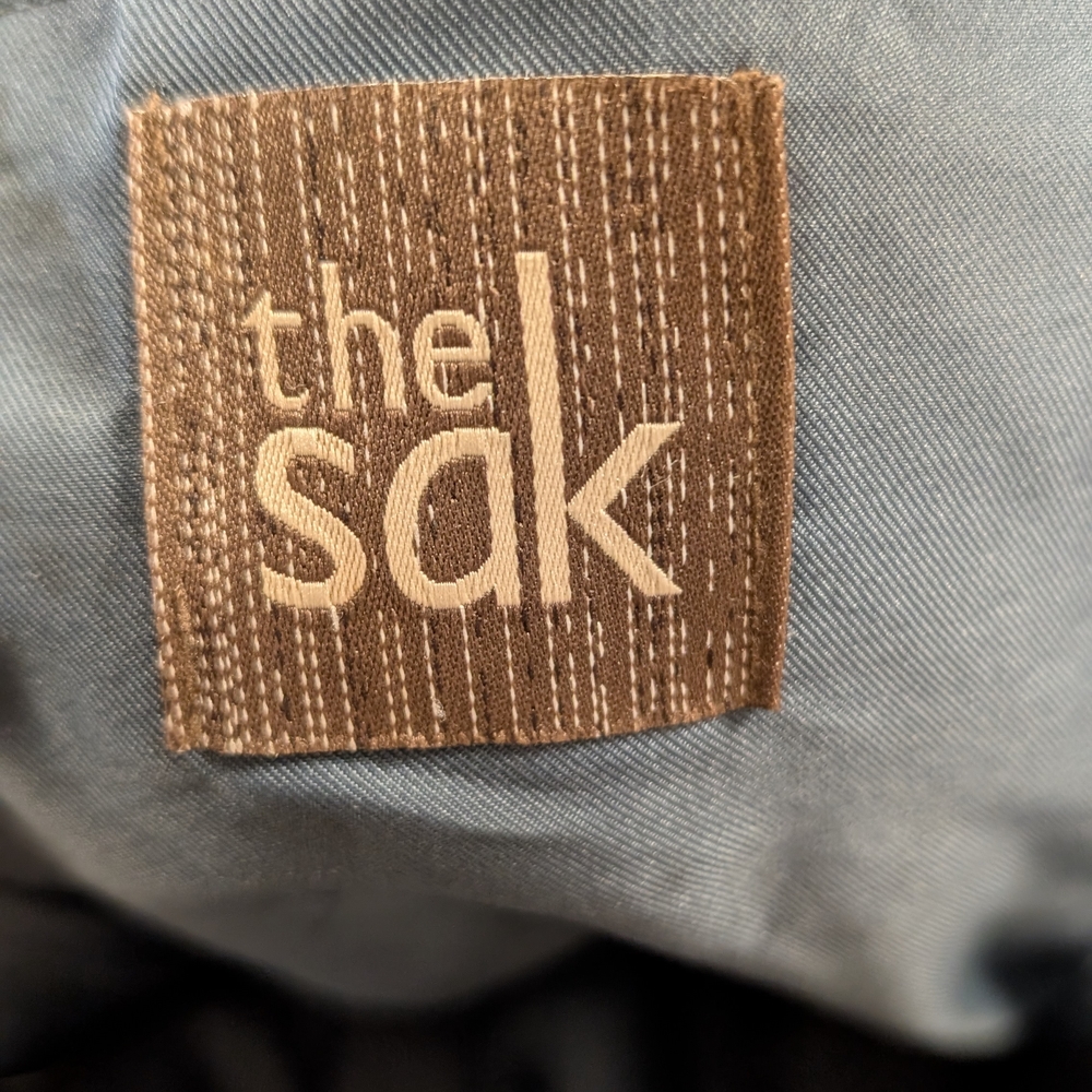 The Sak Navy Woven Shoulder Bag with Tan Details - Picture 8 of 9